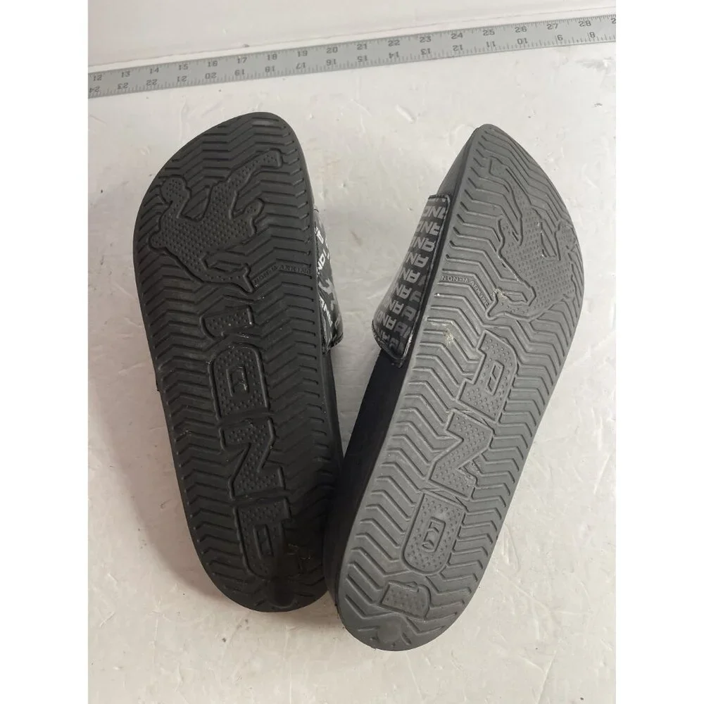 AND1 Slippers Men's Size 9 Crossover‎ Slides Black Slip On Open Toe MNAN20ES056
